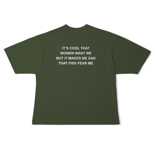 Nome do produto [Oversized] WOMEN WANT ME, FISH FEAR ME
