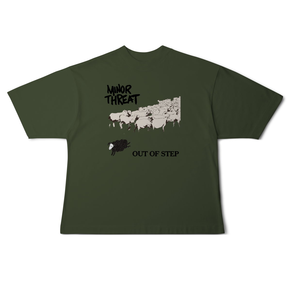 Camiseta Oversized [Oversized] MINOR THREAT / OUT OF STEP R$159,90