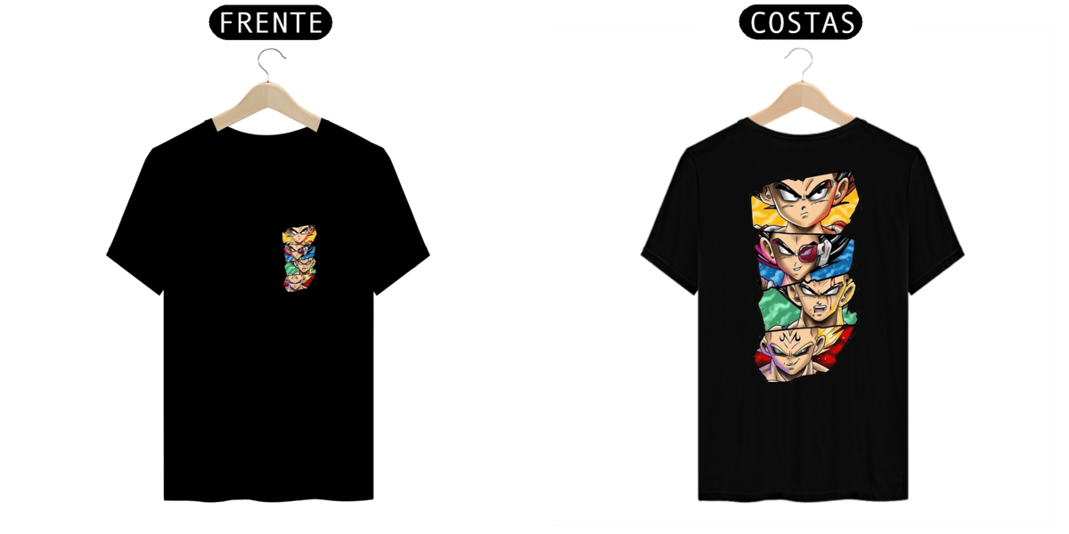 Nome do produto: Camiseta Dragon Ball Personagens