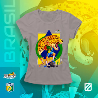Nome do produto Brasil Onças - Play flag like a Girl (baby long)