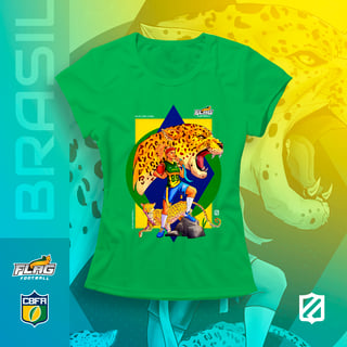Nome do produto Brasil Onças - Play flag like a Girl (baby long)
