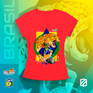 Nome do produto Brasil Onças - Play flag like a Girl (baby long)