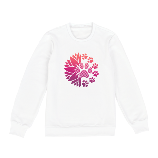 Nome do produto Paw &  Flowers Pink - moletom