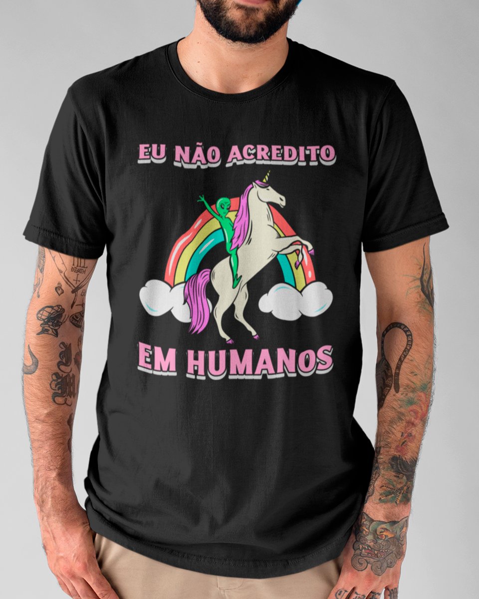 Nome do produto: Camiseta Não Acredito Em Humanos