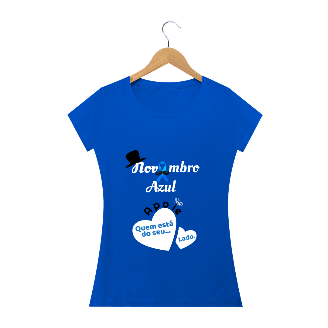 Nome do produto: Cam. FEM. Azul Novembro Azul