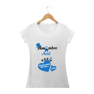 Nome do produtoCamisa FEM. Branca Novembro azul