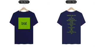 Nome do produto Camiseta Frente e Costas Charli XCX - Brat + Tracklist