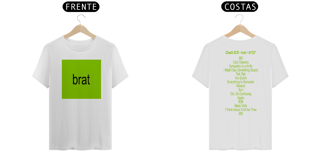 Nome do produto Camiseta Frente e Costas Charli XCX - Brat + Tracklist