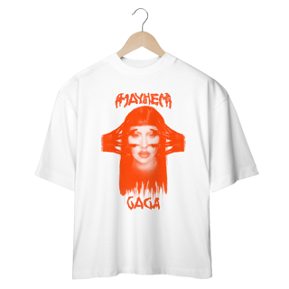 Nome do produto Camiseta Oversized Lady Gaga - Mayhem - Orange Gloves