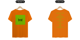 Nome do produto Camiseta Frente e Costas Charli XCX - Brat + Tracklist