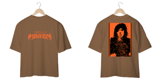 Nome do produto Camiseta Oversized Frente e Verso Lady Gaga - Mayhem + Broken Glass Tracklist