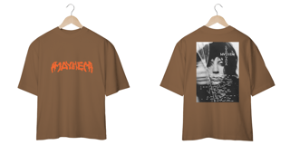 Nome do produto Camiseta Oversized Frente e Verso Lady Gaga - Mayhem + Broken Glass Cover Tracklist