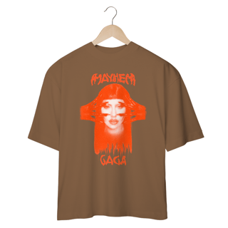 Nome do produto Camiseta Oversized Lady Gaga - Mayhem - Orange Gloves