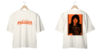 Nome do produto Camiseta Oversized Frente e Verso Lady Gaga - Mayhem + Broken Glass Tracklist