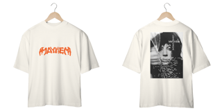 Nome do produto Camiseta Oversized Frente e Verso Lady Gaga - Mayhem + Broken Glass Cover Tracklist