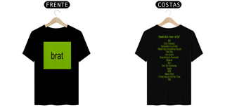 Nome do produto Camiseta Frente e Costas Charli XCX - Brat + Tracklist