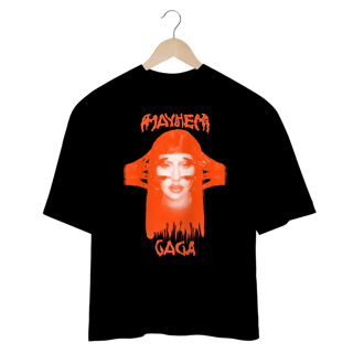 Nome do produto Camiseta Oversized Lady Gaga - Mayhem - Orange Gloves