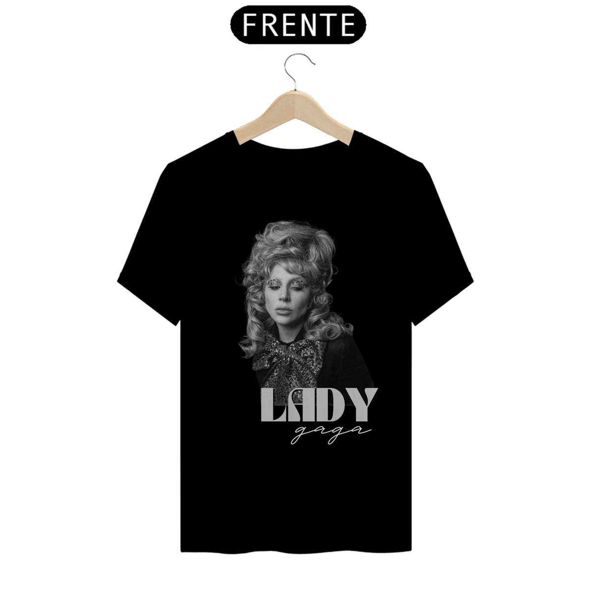 Nome do produto: Camiseta Lady Gaga - Die With A Smile - Black & White
