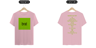 Nome do produto Camiseta Frente e Costas Charli XCX - Brat + Tracklist
