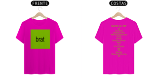 Nome do produto Camiseta Frente e Costas Charli XCX - Brat + Tracklist