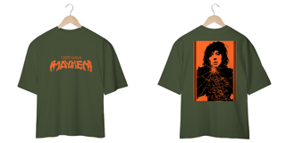 Nome do produto Camiseta Oversized Frente e Verso Lady Gaga - Mayhem + Broken Glass Tracklist