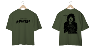 Nome do produto Camiseta Oversized Frente e Verso Lady Gaga - Mayhem + Broken Glass Black Tracklist