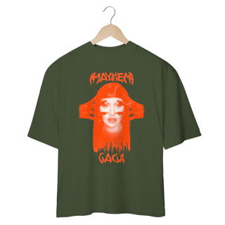 Nome do produto Camiseta Oversized Lady Gaga - Mayhem - Orange Gloves