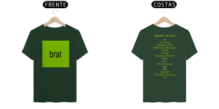 Nome do produto Camiseta Frente e Costas Charli XCX - Brat + Tracklist