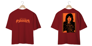 Nome do produto Camiseta Oversized Frente e Verso Lady Gaga - Mayhem + Broken Glass Tracklist