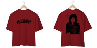 Nome do produto Camiseta Oversized Frente e Verso Lady Gaga - Mayhem + Broken Glass Black Tracklist