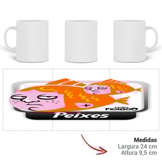 Nome do produto Caneca Signo Peixes Cotoco