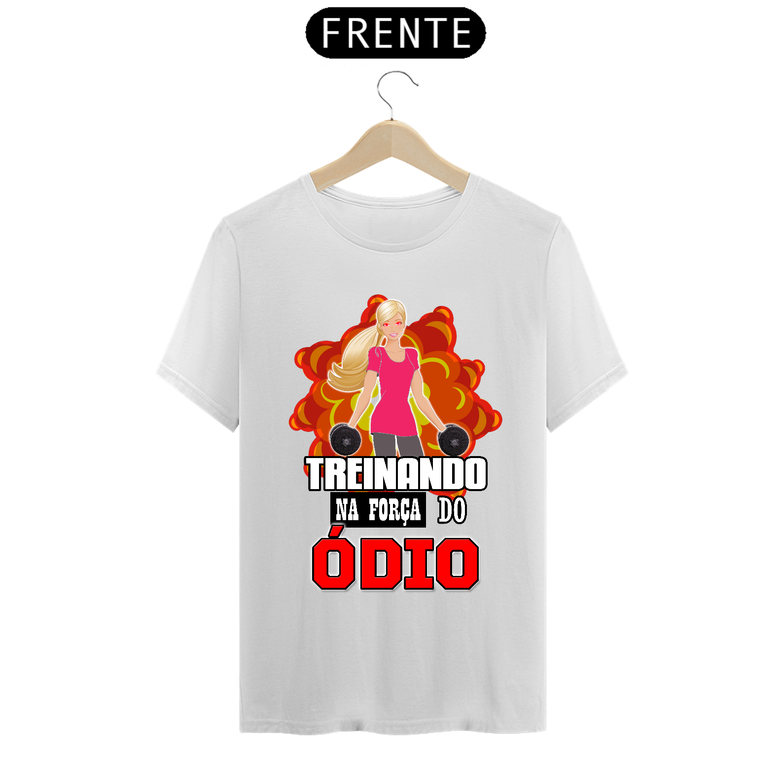 Camiseta Treinando na Força do Ódio