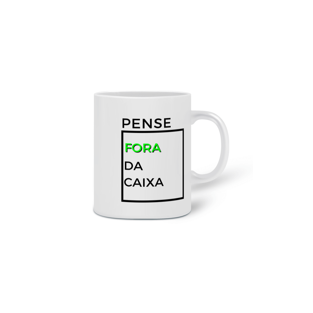 Nome do produto: Caneca - Pense Fora da Caixa