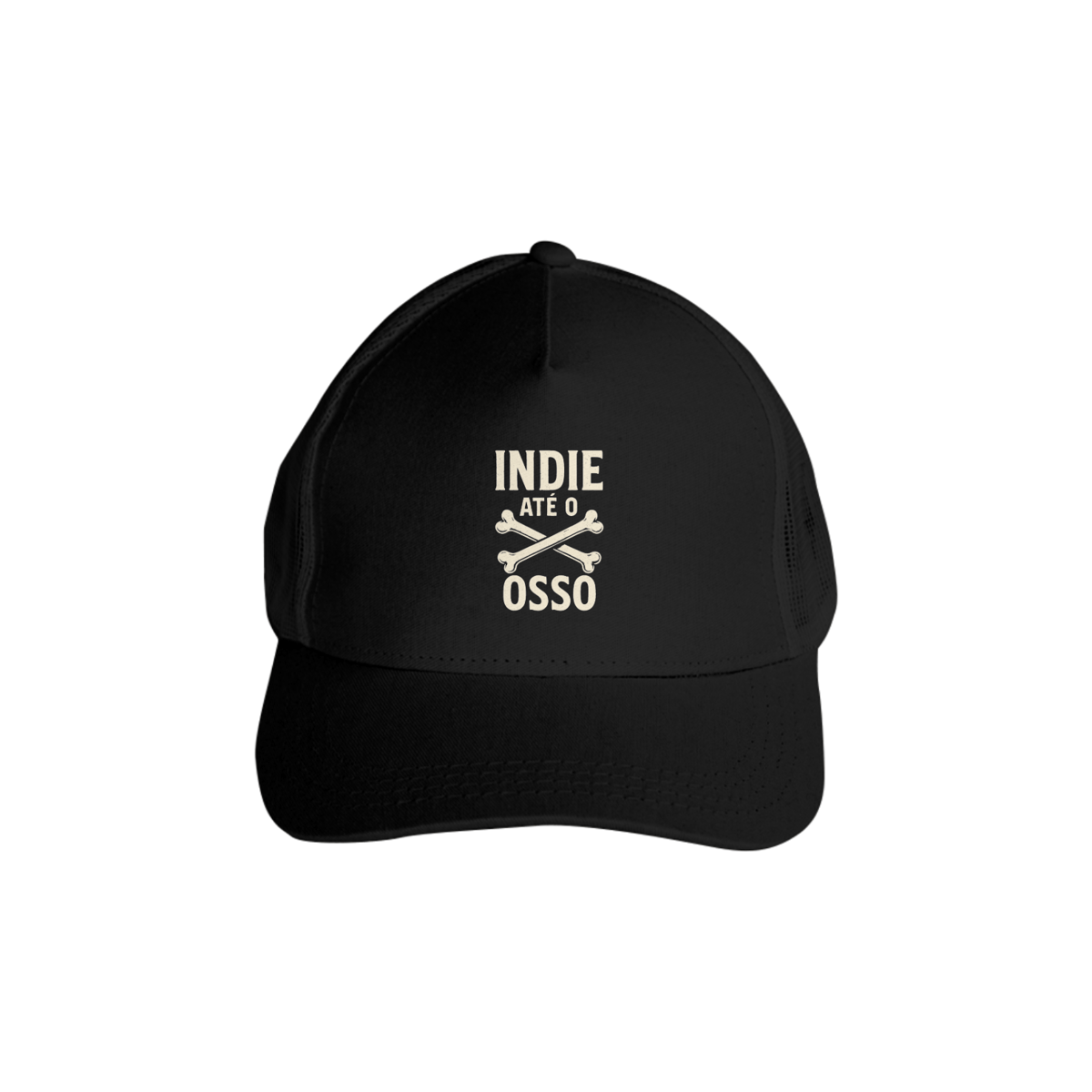 Nome do produto: Indie até o osso - Boné com redinha
