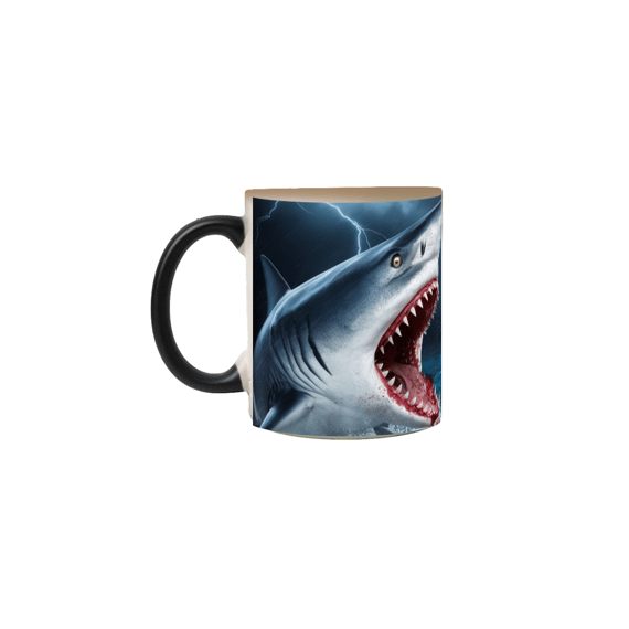 Caneca Mágica - Tubarão X Crocodilo