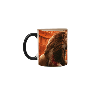 Nome do produto Caneca Mágica - Leão X Tigre (Coliseu ao Fundo)