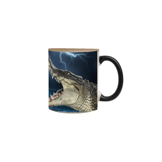 Nome do produto Caneca Mágica - Tubarão X Crocodilo