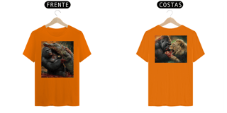 Nome do produto [ESPECIAL] Gorila X Leão e Crocodilo [Arte - FRENTE E COSTAS]