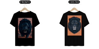 Nome do produto [ESPECIAL] Leão Preto [Imagem Criada - Frente e Verso]