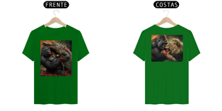 Nome do produto [ESPECIAL] Gorila X Leão e Crocodilo [Arte - FRENTE E COSTAS]