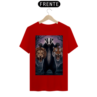 Nome do produto Arte de Texugo com Cabeças de Leão e Tigre