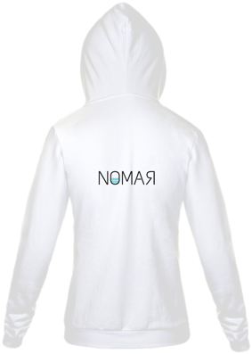 Moletom com Zíper Unissex Nomar Branco