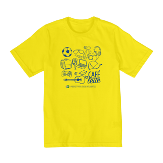 Camiseta Café Com Leite INFANTIL (10 a 14 anos) modelo 1 clara