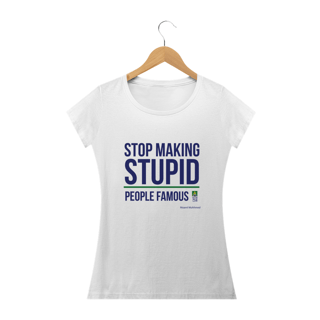 Nome do produto camiseta frase stupid feminina