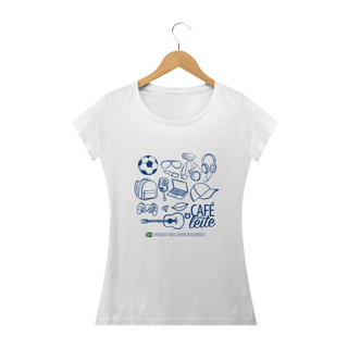Nome do produto Camiseta Café com Leite ADULTO Feminina Modelo 1 clara