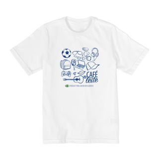 Nome do produto Camiseta Café Com Leite INFANTIL (2 a 8 anos)  modelo 1 clara