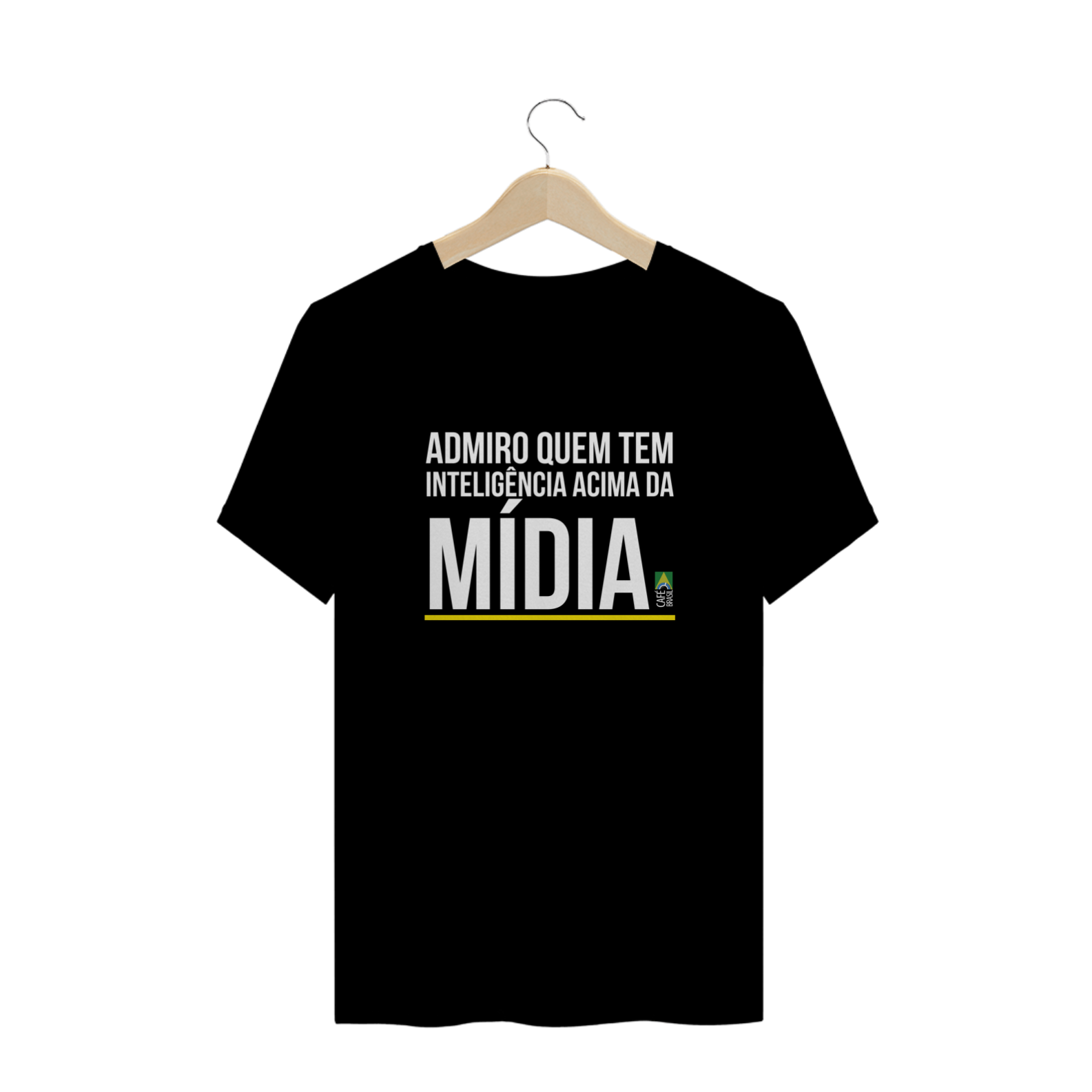 Camiseta Inteligência Acima da Mídia PLUS