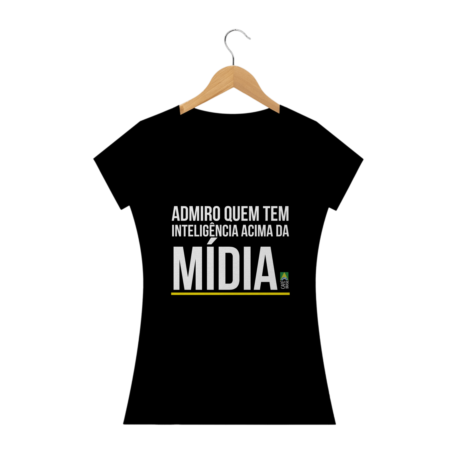 Camiseta Inteligência Acima da Mídia Feminina