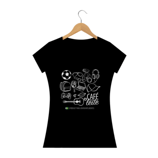 Nome do produto Camiseta Café Com Leite ADULTO feminina modelo 1