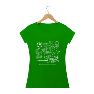 Nome do produto Camiseta Café Com Leite ADULTO feminina modelo 1